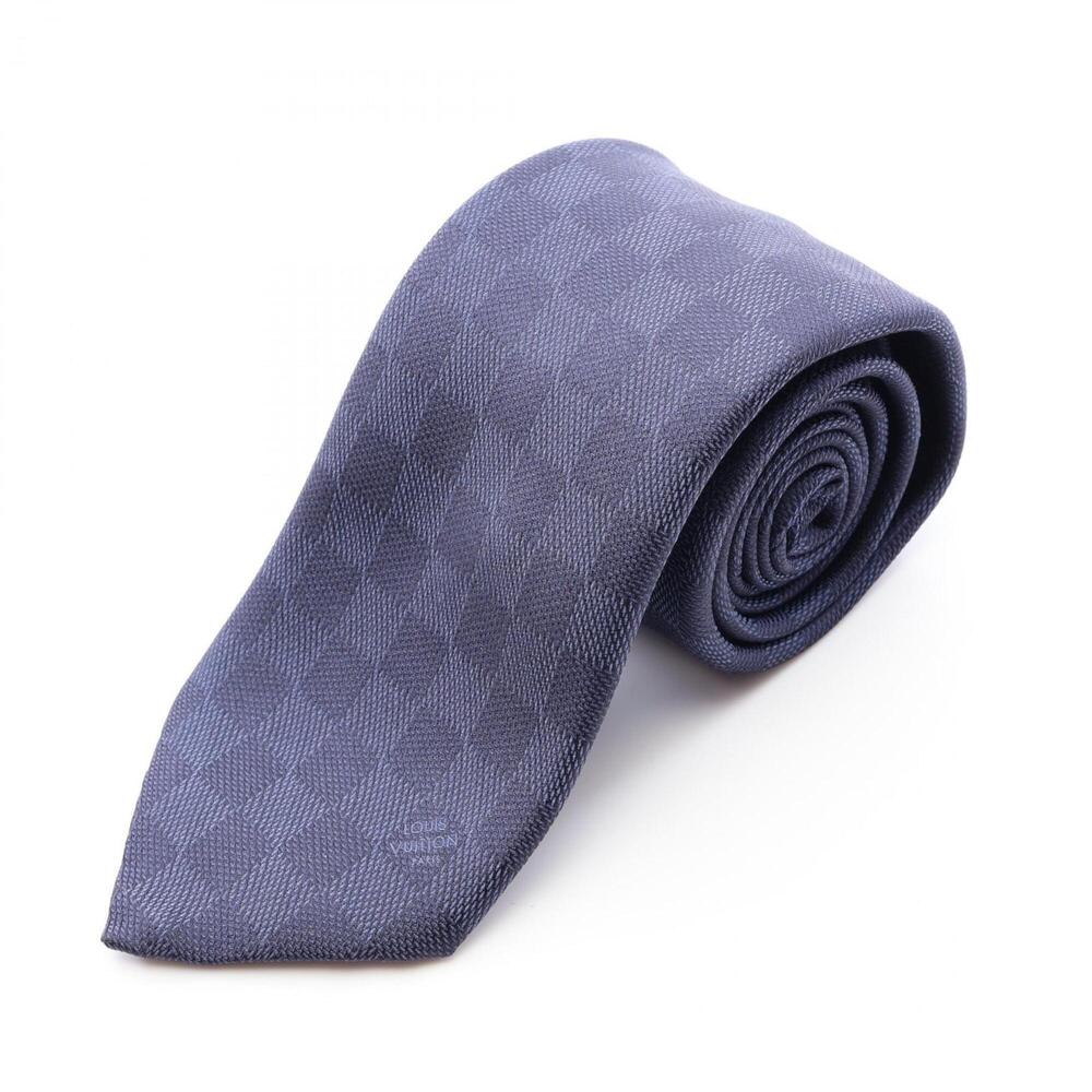 Louis Vuitton Damier Classic Silk Tie for Men, Navy